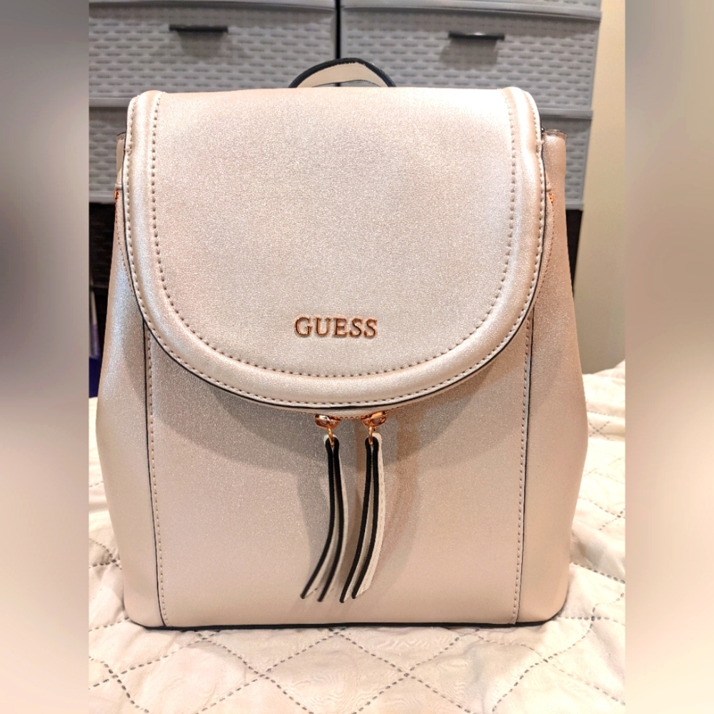 Guess blush pink/cream backpack